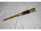 BRASS AND Wood Telescopic Spyglass,  collectable item, ....
